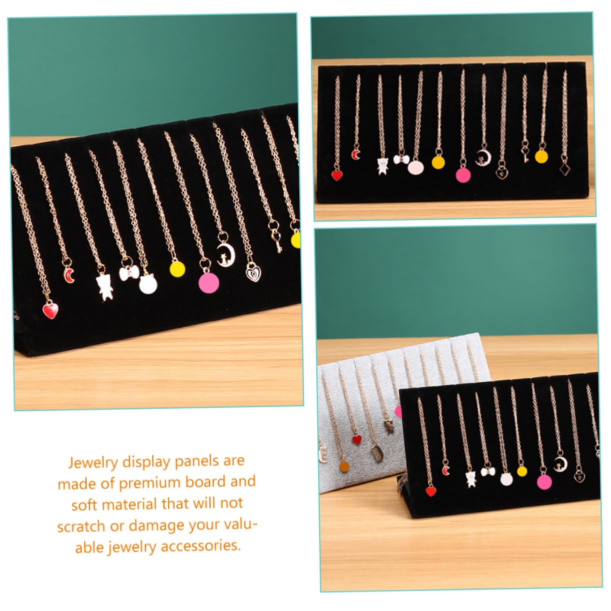Espositore per gioielli da 3 pezzi, inserto per espositore per gioielli, organizer per collane, appendini per vestiti, porta collane, espositore per bracciali, espositore per catene, espositore p