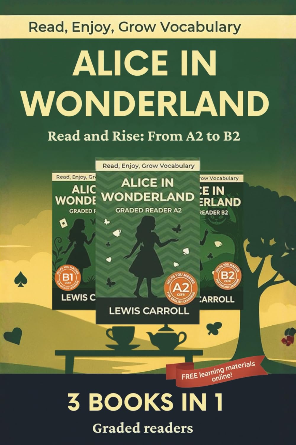 Alice In Wonderland - Read and Rise: A Progressive A2, B1 & B2 Graded Reader for English Learners