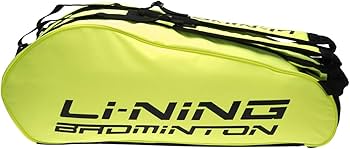 Amazon | LI-NING ABJN018-4 イエロー ラケットバッグ 6本用