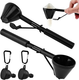 2Pcs Sliding Bottom Funnel Scoop, Scoop with Funnel for Water Bottles 0.35oz Capacity | Perfect for Protein, Coffee, Water Bottles, with Protein Powder Containers to Go (type3)