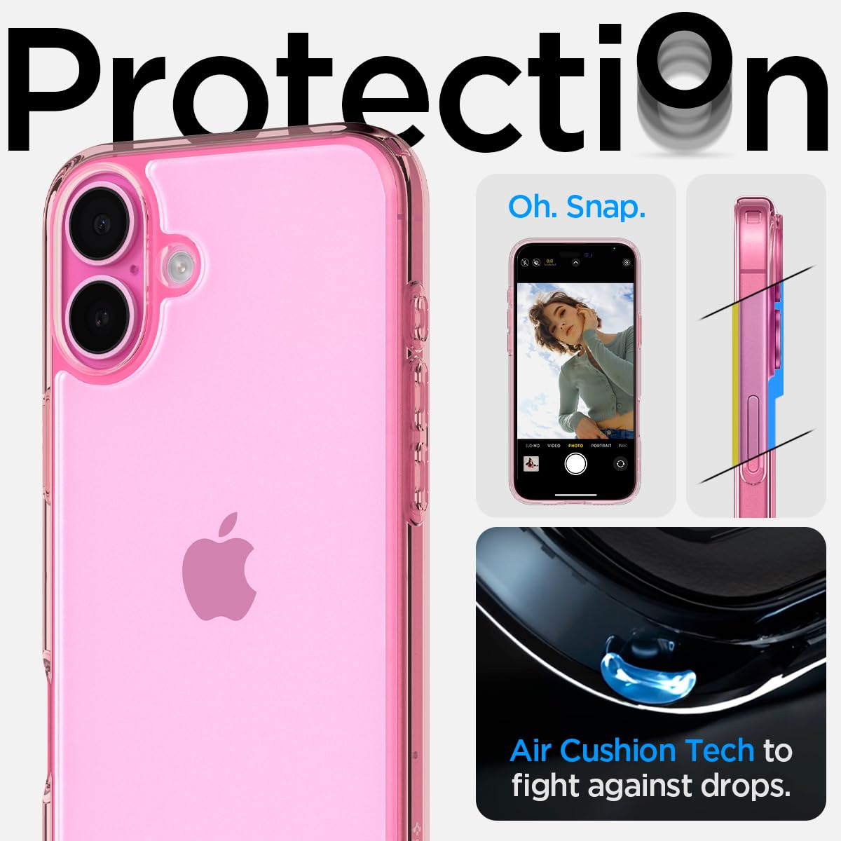 iPhone16rose様 Amazon.com: Spigen for iPhone 16 Case, Ultra Hybrid [No