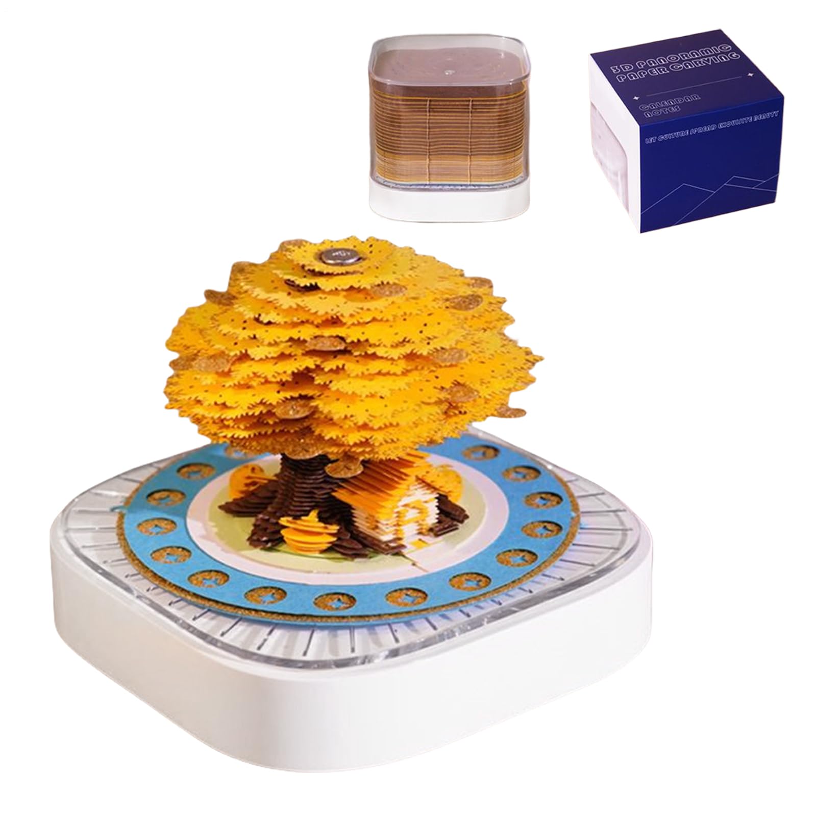 Bloc-notes arbre d'artisanat et calendrier 3D de bureau 2026 - 8