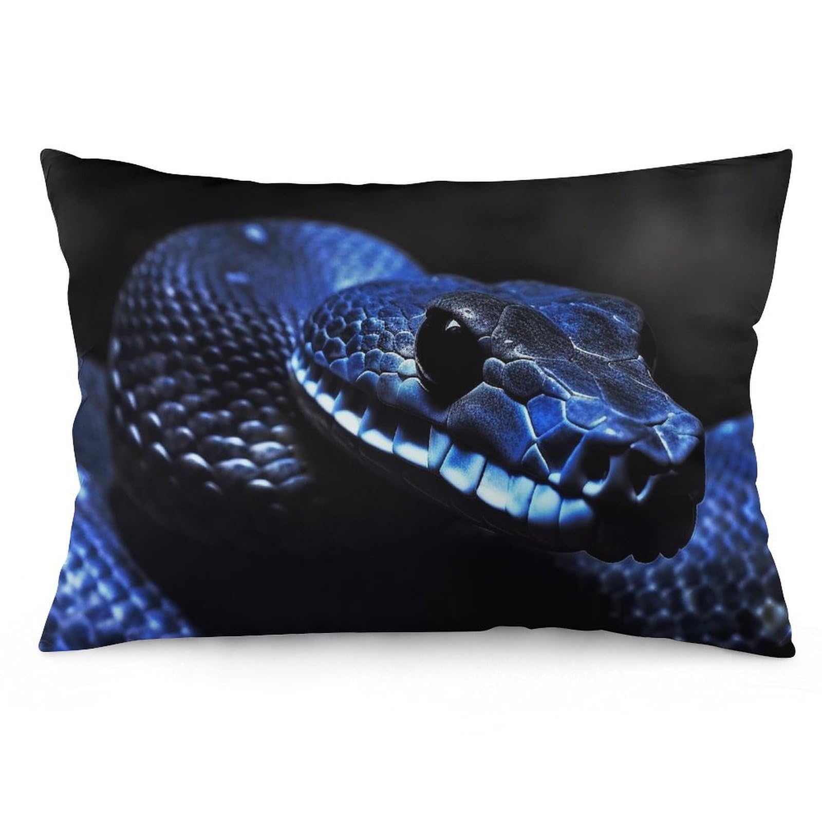 NTVOWPZO 2 Pack Decoration Throw Pillow Covers 12 "x20 Pillowcases Covers Blue Snake Pillowcases Modern Farmhouse Home Decor Sofa Cushions Covers for Couch Bed Living Room