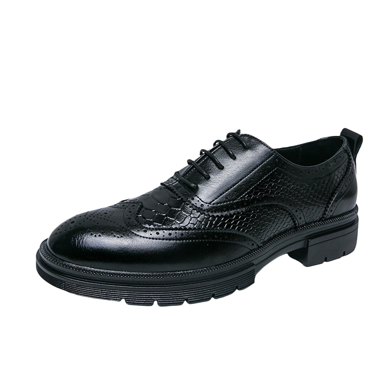 Generisch Herren Business Schnürschuhe für formelle Anlässe Casual Kleidung mit ornamentaler Musterung Krawattenbindung
