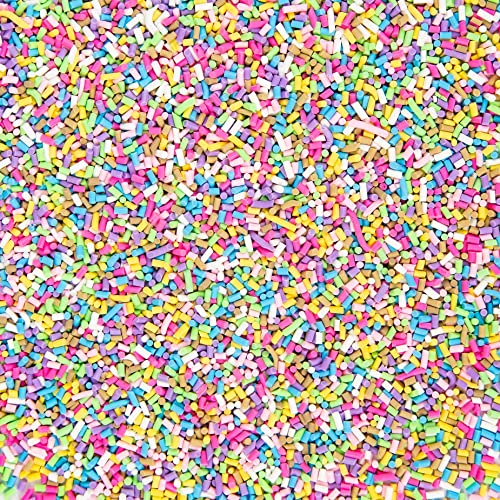 Auear, 100G Colorful Fake Candy Sweets Sugar Faux Sprinkles Polymer Resin Sprinkle Clay Nail Art Slices For Diy Crafts Phone Case Fake Cake Dessert Simulation Food Decorations(Color B) #TOP25