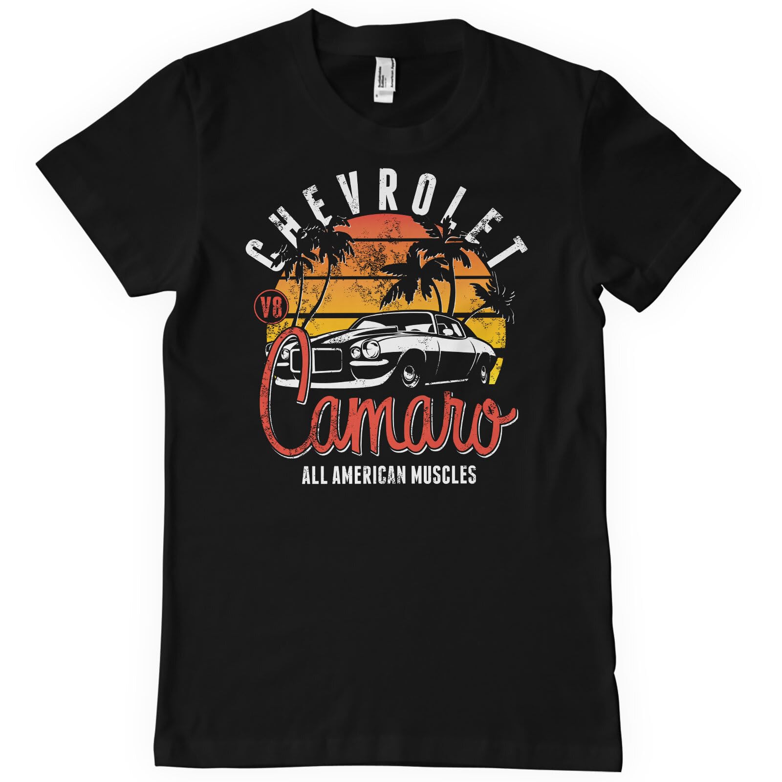 Chevrolet Officially Licensed Camaro Sunset Big & Tall Mens T-Shirt (Black), XXXX-Large