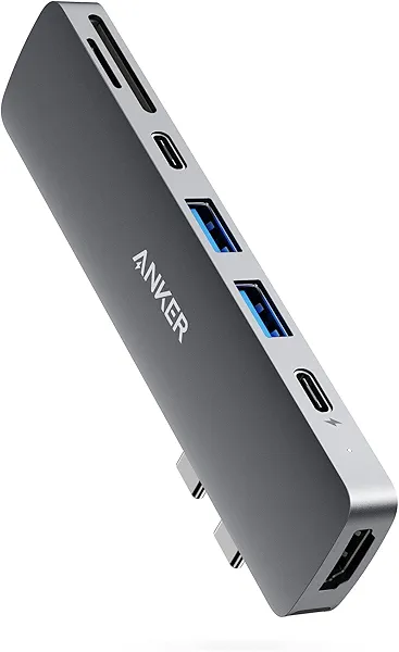 Anker USB C Hub for MacBook, 7-in-2 USB C to C Adapter, Compatible with Thunderbolt 3 Port, 100W Power Delivery, 4K HDMI, USBC& 2 USB-A Data Ports, SD and microSD Card Reader