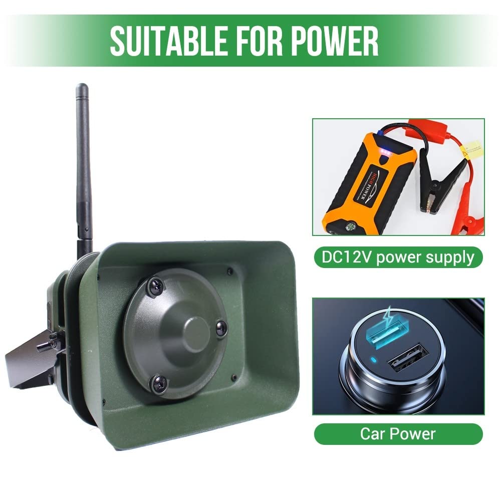 DONGKER Llamada electrónica del depredador, 60W MP3 electrónico del pájaro que llama impermeable con 323 llamadas de aves para los cazadores