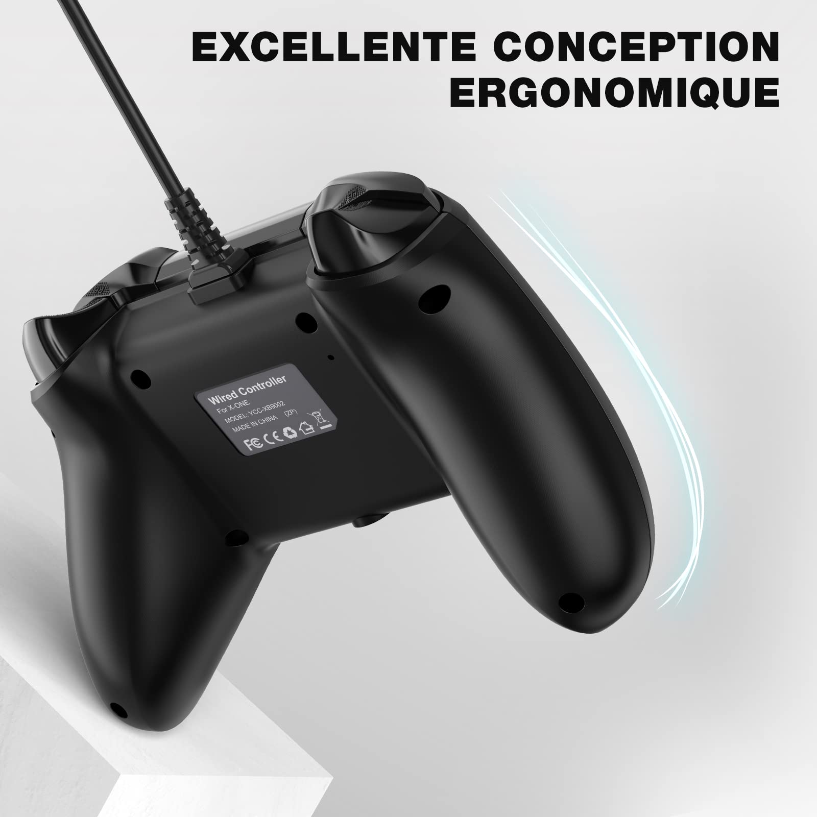 YCCTEAM Manette filaire pour PC, Contrôleur de jeu USB filaire compatible avec la console PC(Win10/ 11)