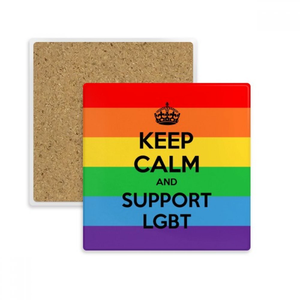 Drapeau LGBT place coaster pierre absorbante pour dessous de verre multicolore