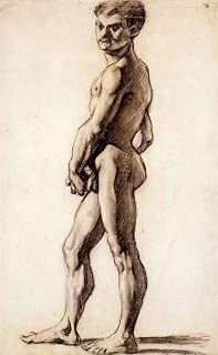 Home Comforts Paul Cezanne - A Male Nude 1863 - Canvas Print - Vintage Art Reproduction, Wall Décor (20x30 inches) - Comes Stretched on the Canvas Bars