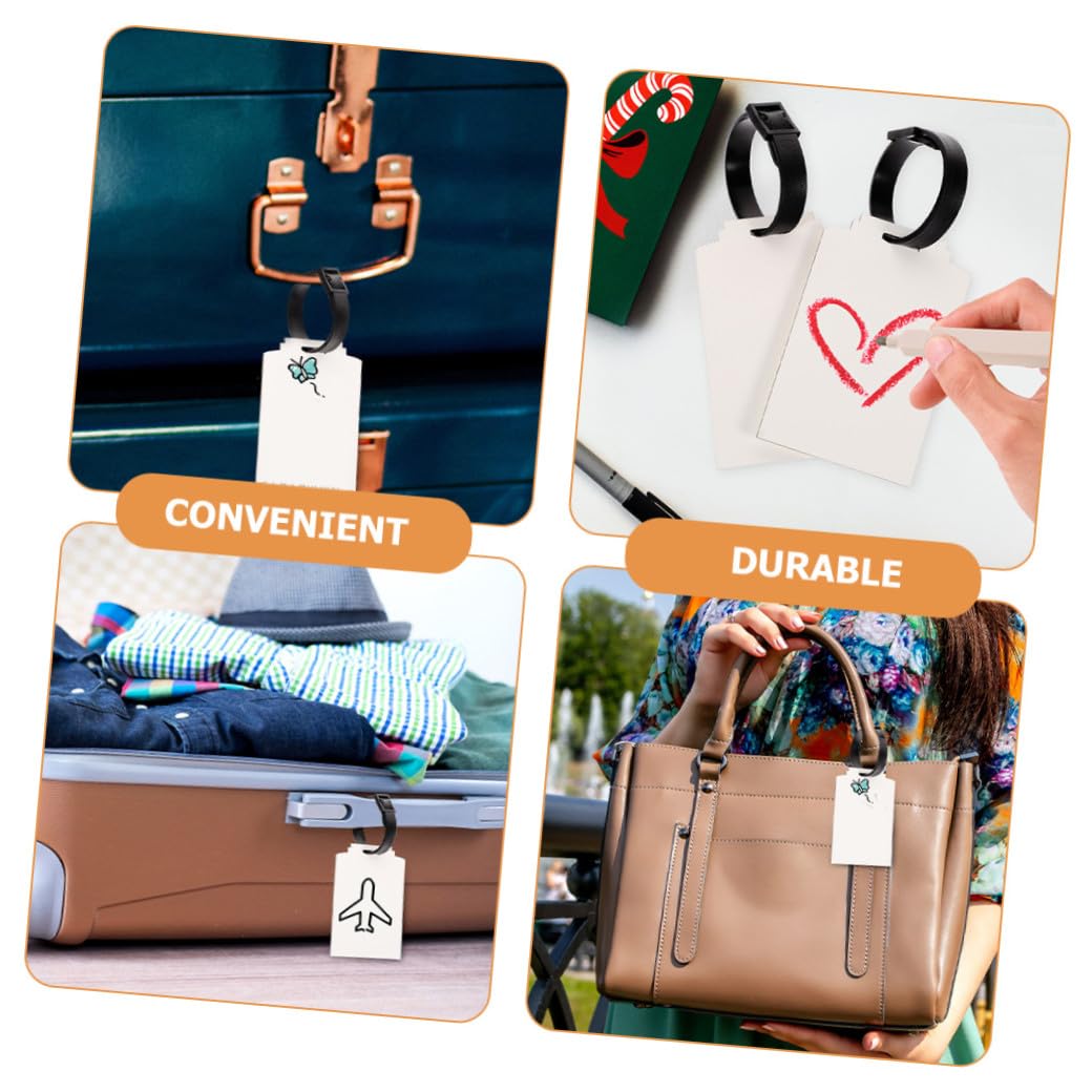 SECFOU 30pezzi Etichette Per Bagagli Vuote Tag Per Valigia Sublimazione Etichette Semplici e Eleganti Per Personalizzazione Con Trasferimento Termico Per Viaggi e Regali