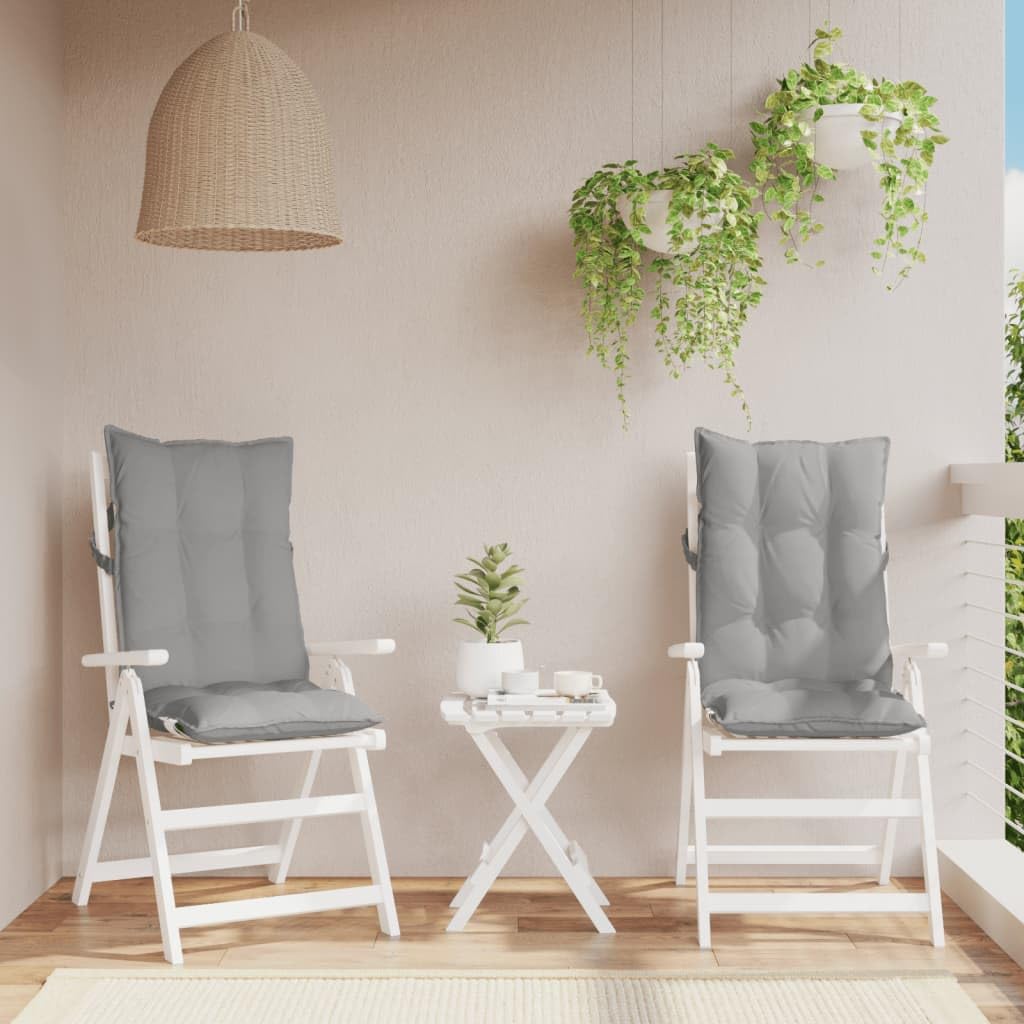 2 cuscini per sedia con schienale alto, in tessuto Oxford, 120 x 50 x 7 cm, impermeabili, antiscivolo, con lacci ed elastici, per sedia da giardino, sala da pranzo, ufficio, balcone, terrazza