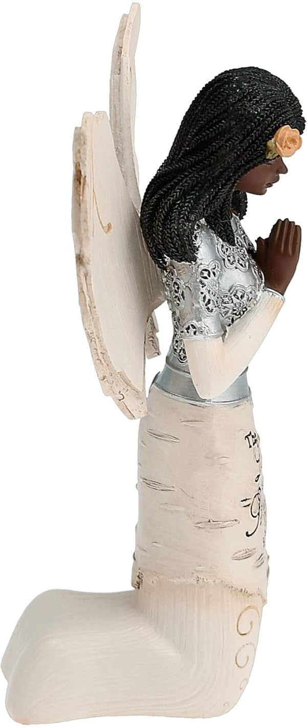 Elements 82324 Prayer Collectible Figurine, Ebony Kneeling and Praying Angel, 5-1/2-Inch by Pavilion Gift Company - Image 2