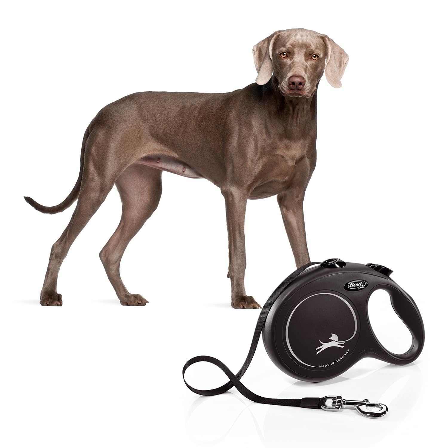 Flexi New Classic Automatic Dog Leash Pause And Lock, Retractable Comfortable One Hand Brake System Durable Non-Slip Handle Dog Walking And Training Leash Nylon Tape,?15 cm Flexi New Classic Automatic Dog Leash Pause And Lock, Retractable Comfortable One Hand Brake System Durable Non-Slip Handle Dog Walking And Training Leash Nylon Tape,?15 cm