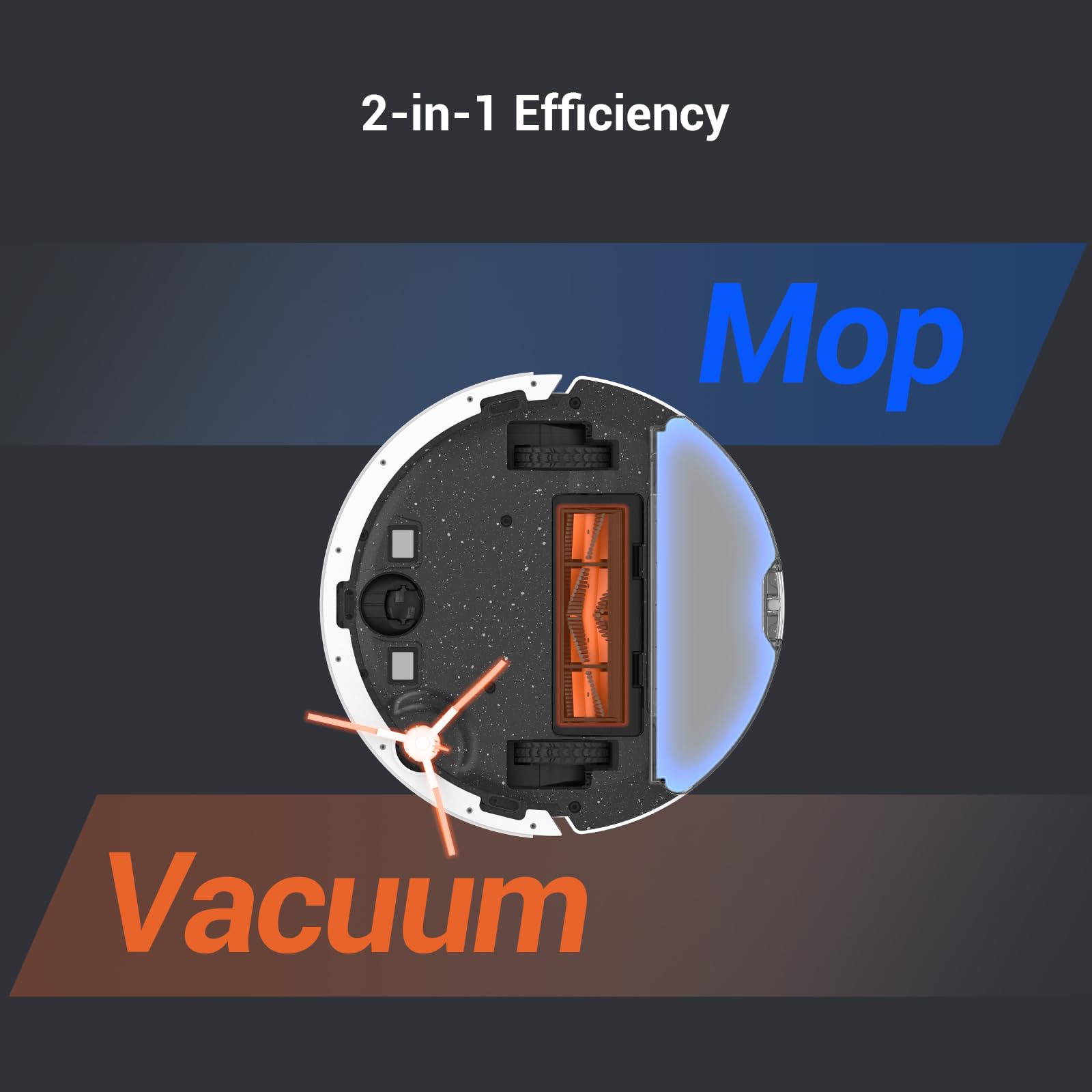 EZVIZ Robot Aspirapolvere Lavapavimenti con Base a Svuotamento Automatico Polvere, Navigazione LiDAR Rilevamento Ostacoli, Aspirazione 4000Pa, Batteria da 180 min, Controllo APP/Alexa, RE5 Plus