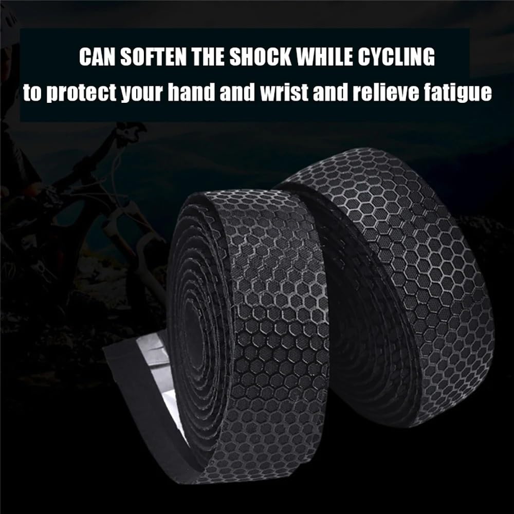 2PCS Anti-Slip Bike Lenker Band Stoßdämpfung Straße Fahrrad Anti-Vibration Wrap Radfahren Griff Gürtel(2)