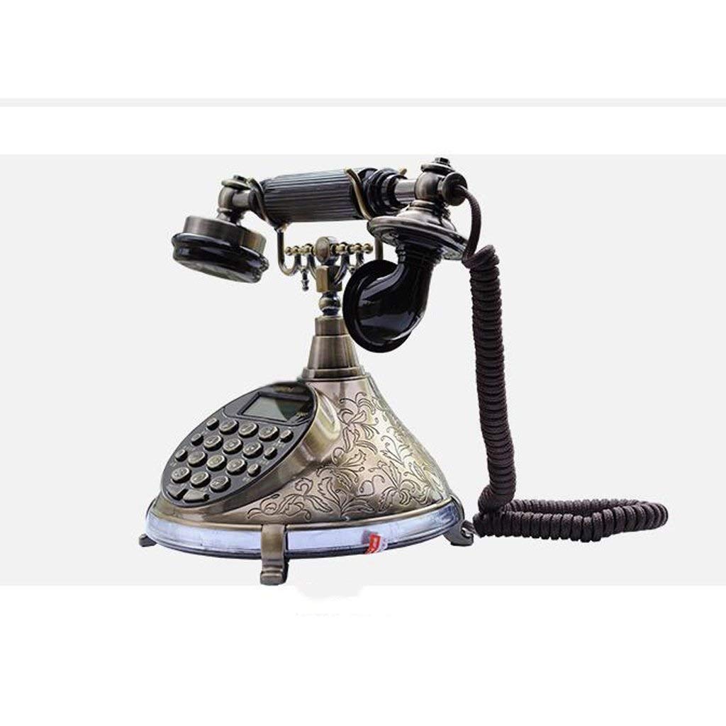 Antyczny telefon stacjonarny, cyfrowy telefon vintage, klasyczny europejski telefon stacjonarny retro z wiszącym zestawem słuchawkowym do wystroju domu, hotelu, biura