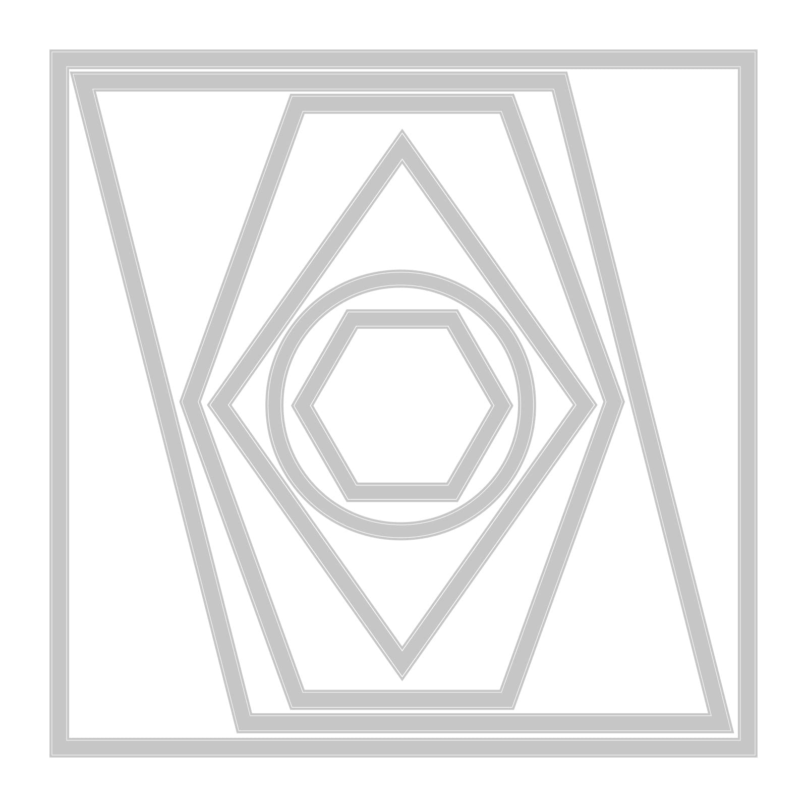 Sizzix Thinlits Dies By Jess Slack 6/Pkg-Shaped Frames 666128