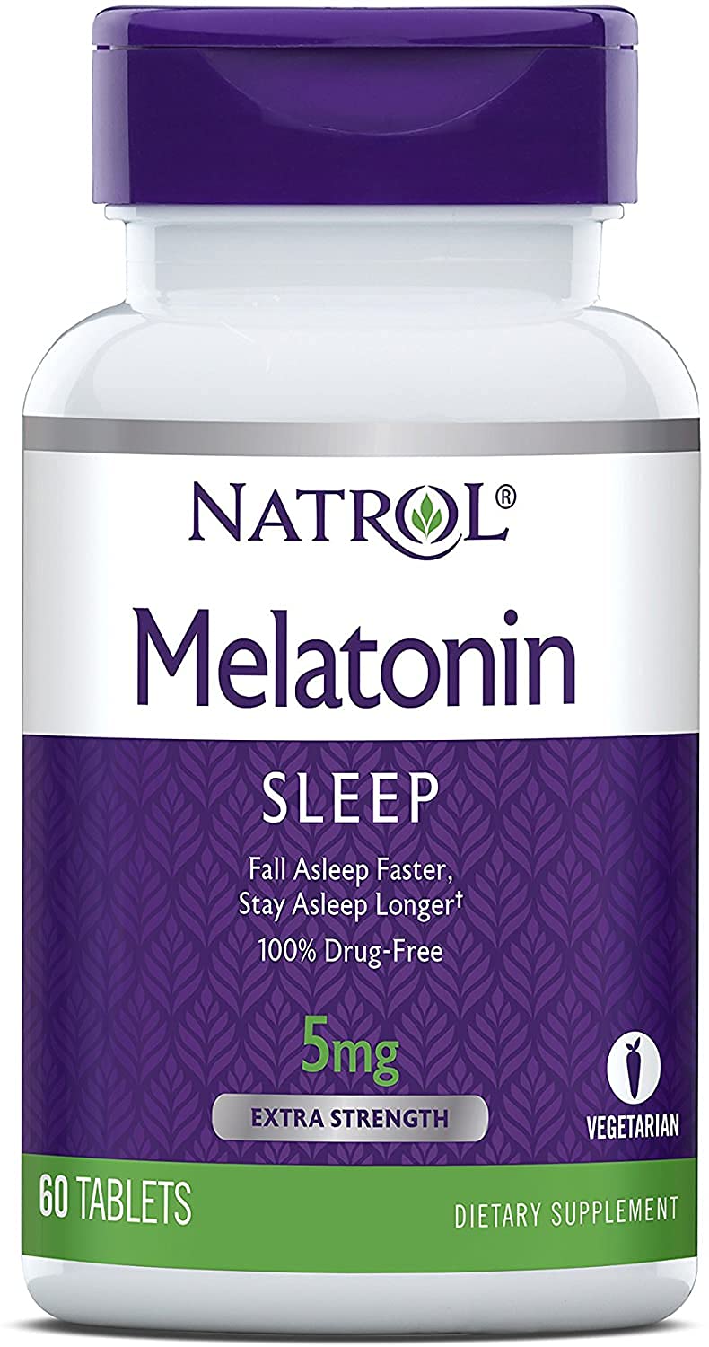 Natrol Melatonin Tablets, 5mg, 60 Count (Pack of 3)