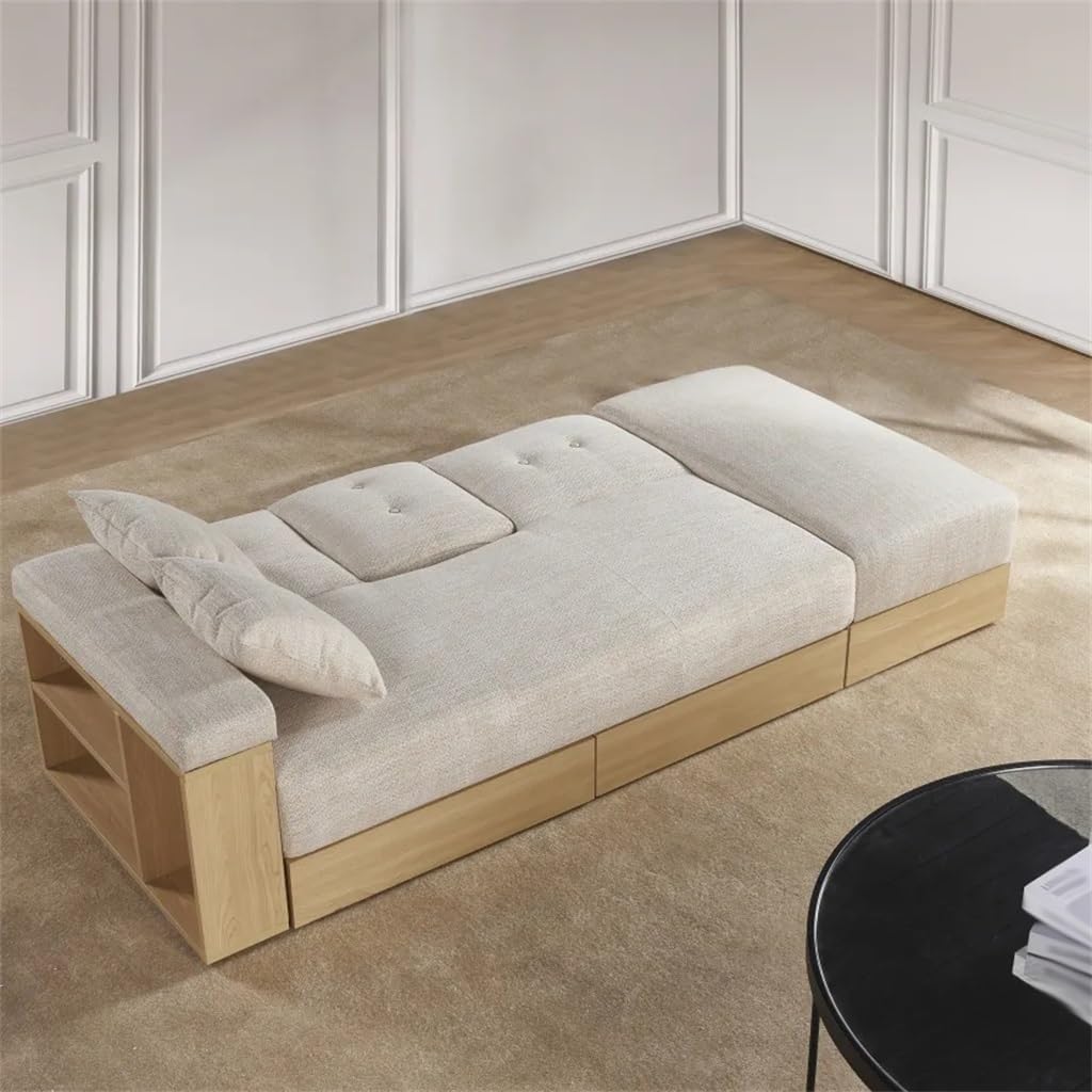 Multi-Functional Sofa,Sofa Can Sit,Lie Down,with Storage Box & Drawer,Storage Arm Which Be Used As Tea Table