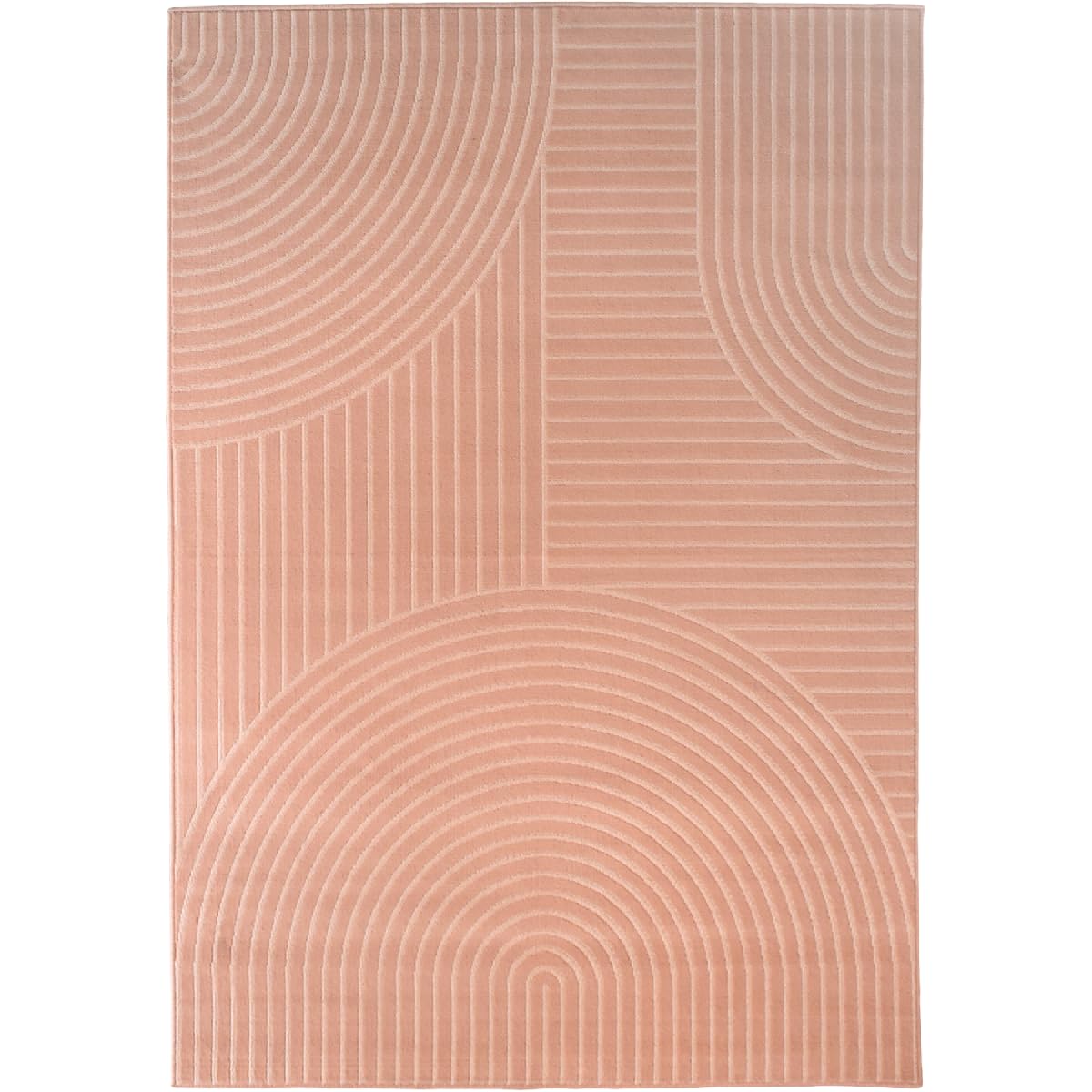 Tapis Salle À Manger, 160 X 225 Cm, Motif Géométrique Rose, Poils Ras Tissé Belgique, Style Moderne Graphique pour Ambiance Accueillante, 12070