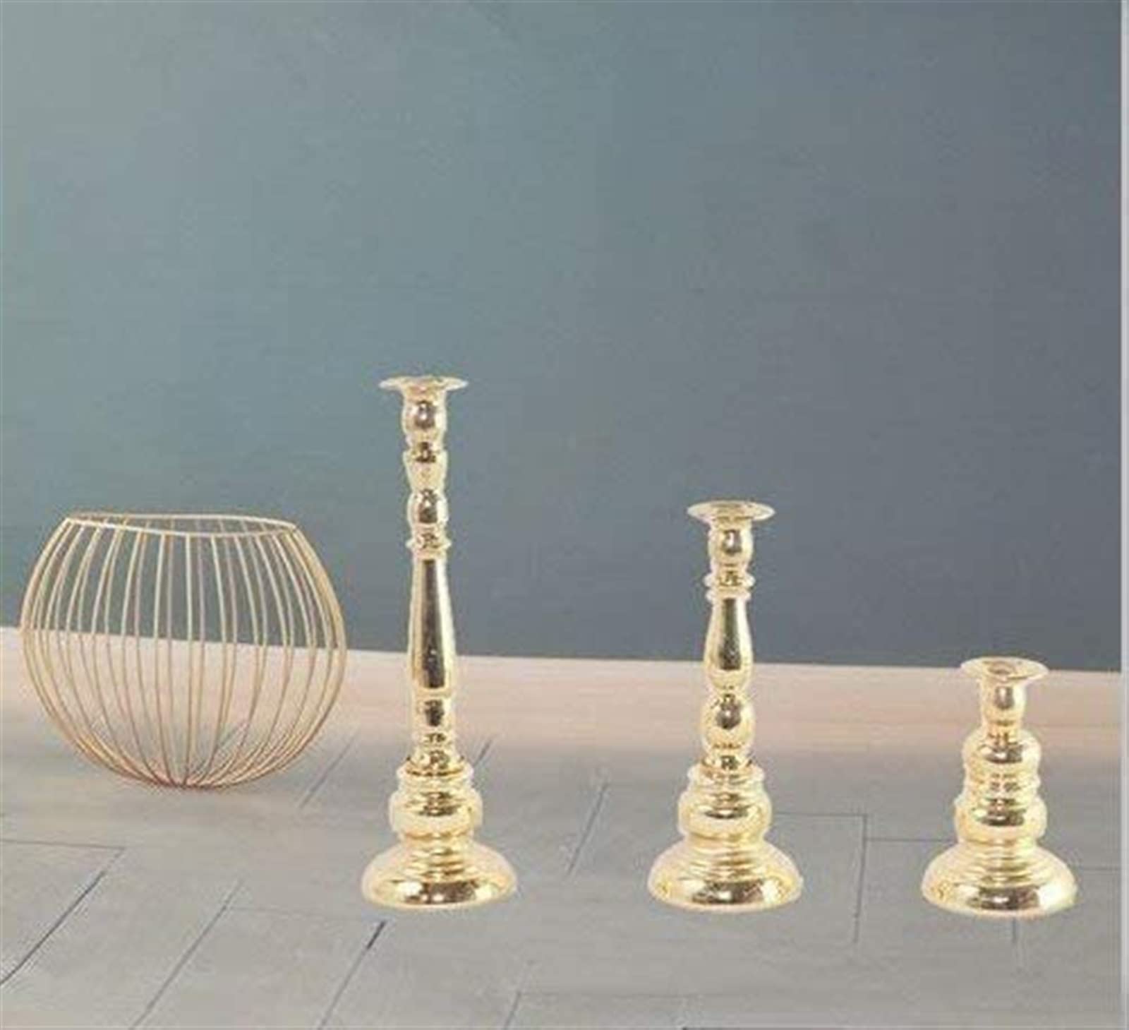 Elegantes 3-teiliges glänzendes europäisches Kerzenhalter-Set – stilvolle Kerzenständer für romantische Abendessen, Hochzeiten, Heimdekoration und Hotelatmosphäre, perfekt für Kerzenlicht