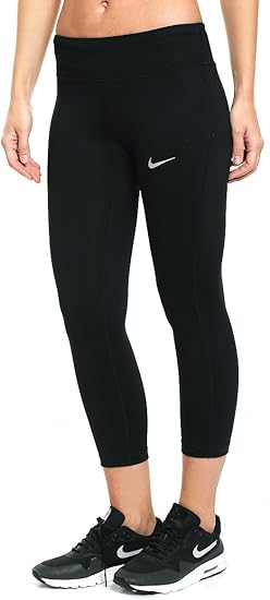 Amazon Co Jp Nike Women S Power Essential Dri Fit Running Crops Black Black X Small ファッション