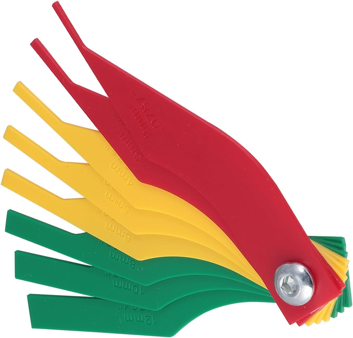 ERINGOGO 10pcs Brake Pad Thickness Gauges for Maintenance Set Brake Pad Depth Gauge Scale and Color Coding for Accurate Measurement