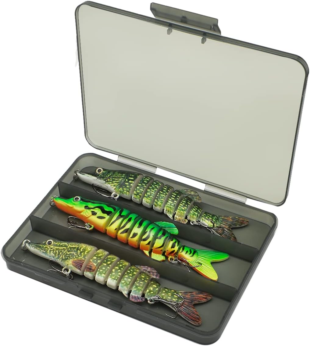 ods Lure Pike Lures Multi Jointed Swimbaits 3.5"-8" Fishing Bait Realistic Swimming Lure Freshwater Saltwater