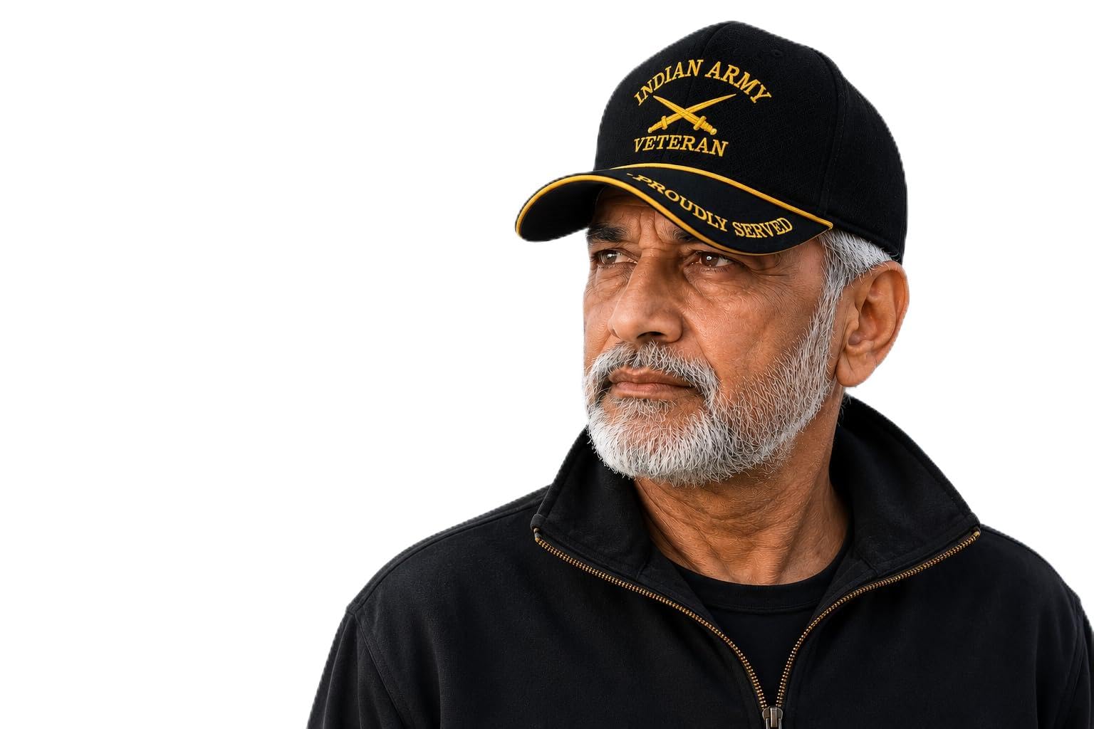 Indian Army Veteran Mesh Baseball Cap for Ex-Servicemen | Proudly Served Embroidered Cap | Breathable Adjustable Free Size Trucker Hat for Veterans-picture-54