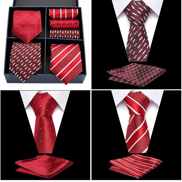 Set de 3 accesorios de corbata de seda con caja miniatura 3