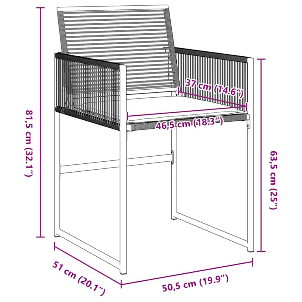 vidaXL Conjunto de Comedor de Jardín 5 uds. Negro ratán sintético