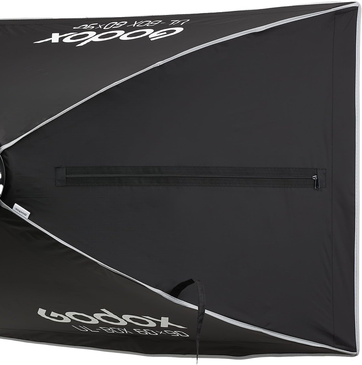 Godox UL-Box 60x90 cm / 24x35 Pulgadas Paraguas Softbox de Liberación Rápida - Softbox Rectangular Compacto，con Difusores，Rápida Instalación, Compatible con Montura Bowens