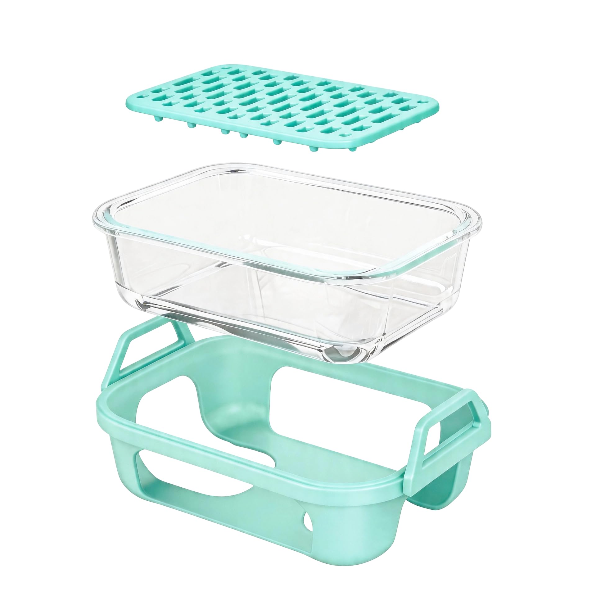 APGLSXY Borosilicate Glass Bowl with Silicone Grip for Air Cooker and Oven Cooking Air Cooker Glass Insert