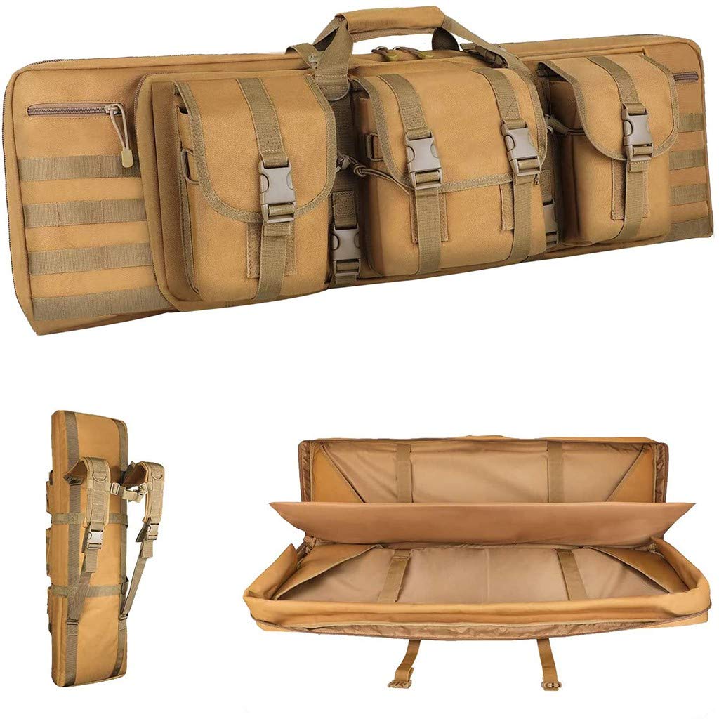 Custodie per fucili Custodia per fucili da 36", Doppia borsa per fucili con morbida protezione imbottita, Custodia morbida per il trasporto di fucili ad aria compressa, Tessuto Oxford 900D, Borsa per