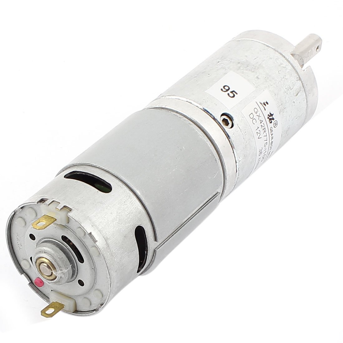 Ruilogod DC12V 36RPM 42mm de diámetro de alto par de corriente DC Caja de engranaje Reductor de velocidad
