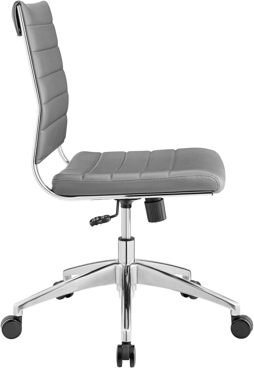 Best Cyber Deals 🔥 Modway Jive Ribbed Armless Mid Back Swivel Conference Chair In Gray