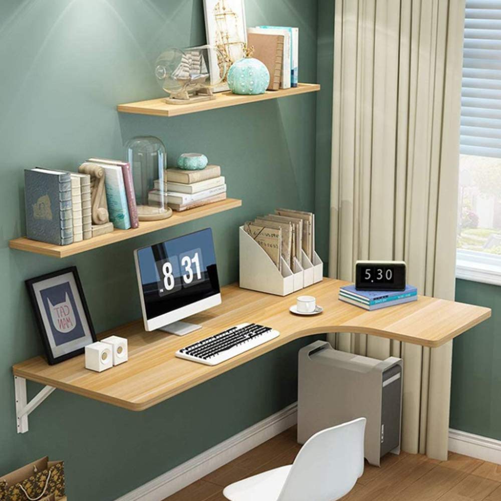 Table murale rabattable pour gagner de la place dans un petit studio ou cuisine