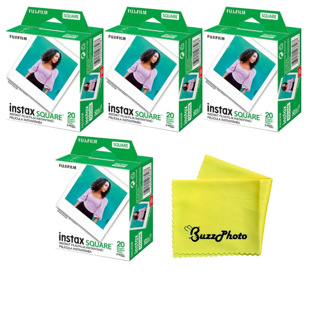 Fujifilm Instax Square Instant Color Film (4 Packs (80 Exposures))