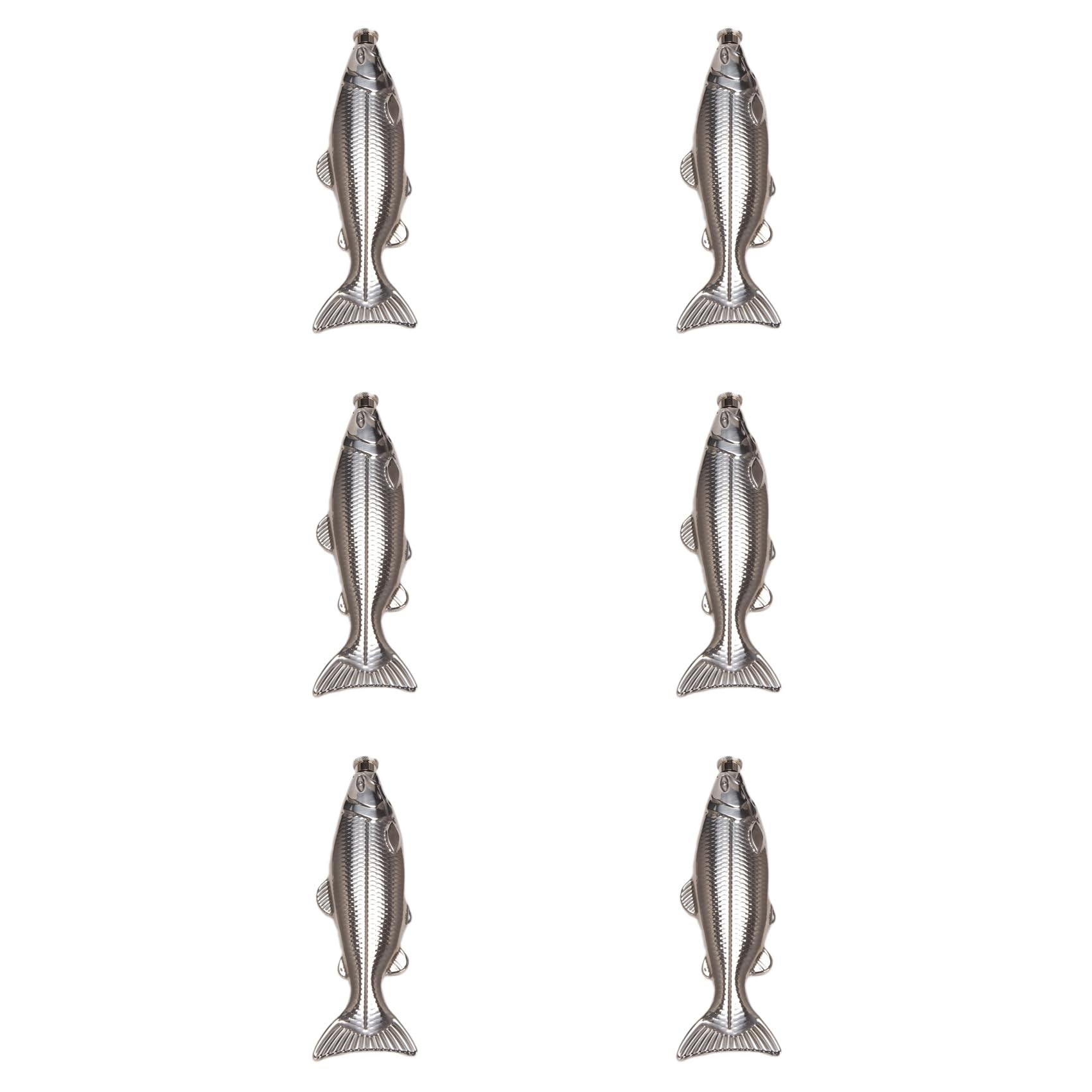 Hndhbfgrt 6 Set Fish-Shape Hip Flask 5Oz Bottle Mini Pocket Flask Stainless Steel Party Drinkware for Outdoor