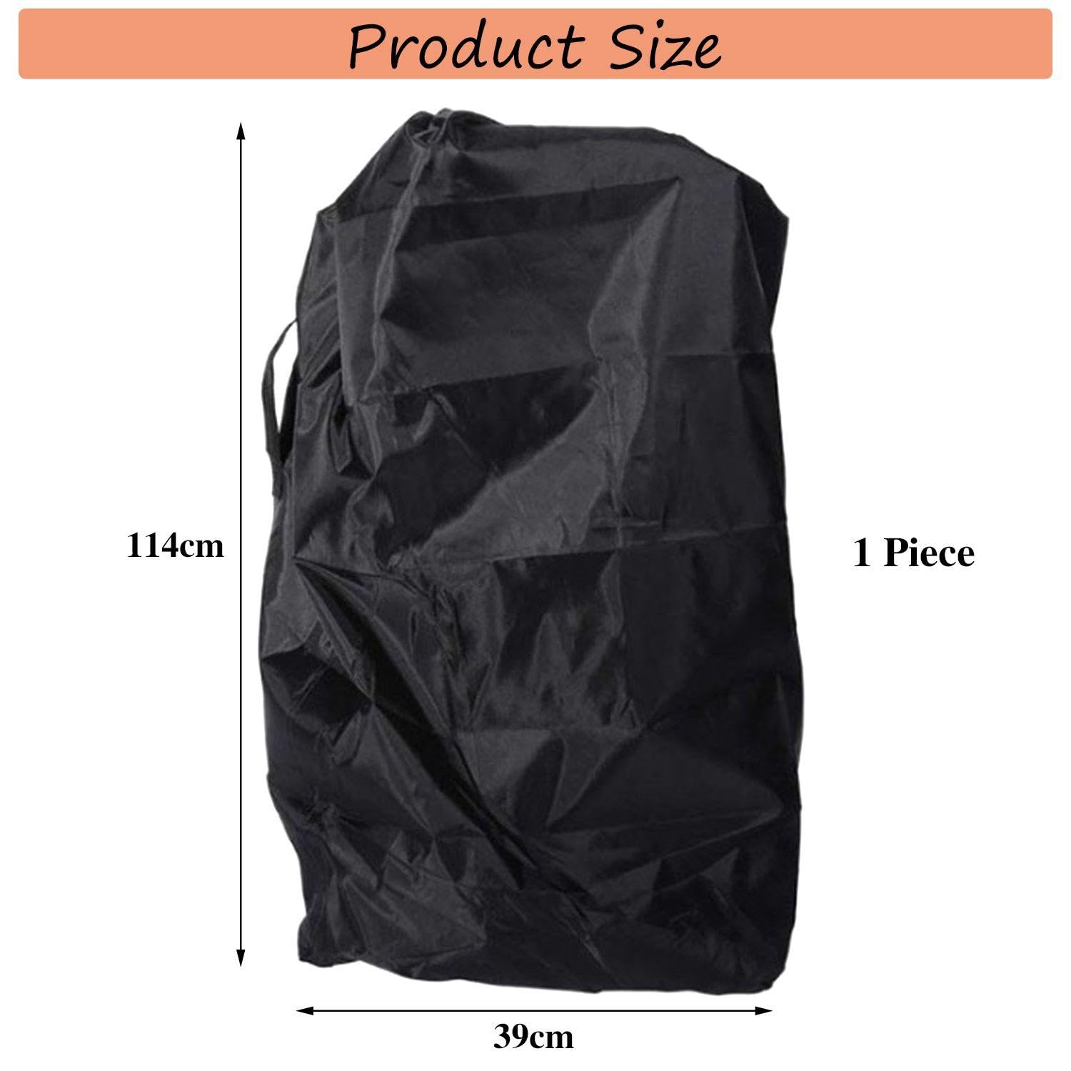 1 sacchetto di sicurezza nero 86x43 cm, tessuto Oxford, resistente all'acqua e alla polvere, multifunzionale, adatto per i viaggi, chiusura con cordoncino