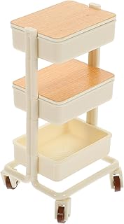 Abaodam Dollhouse Rolling Cart 1/6 Scale Mini Trolley Model for Miniature Dollhouse Accessories Tiny House Decoration Photo Props