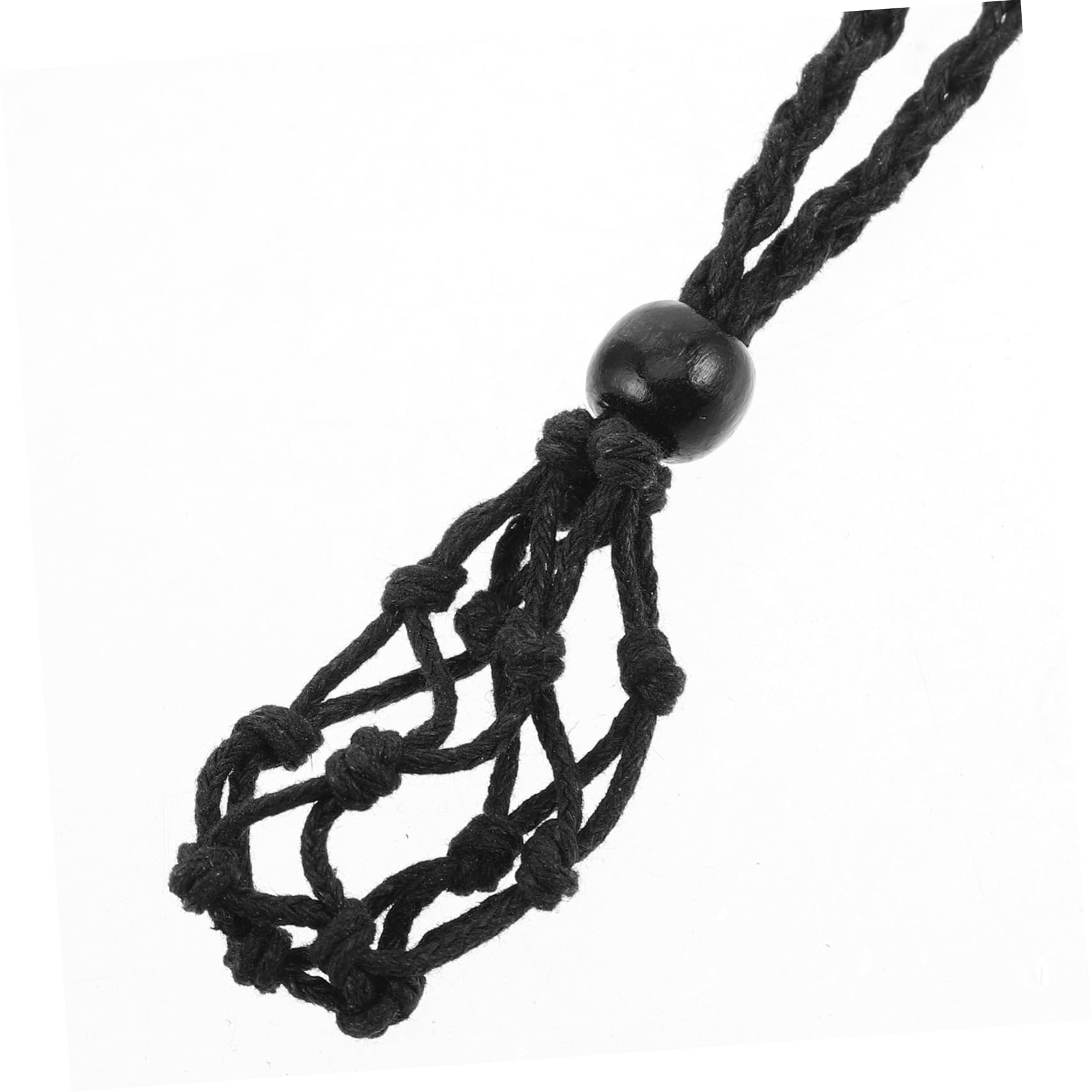 Cordino Intrecciato per Collana Pietra, Regolabile, 24 Pezzi Nero | Tessuto, Design Artigianale in Stile Etnico, per Creazione Gioielli e Occasioni Casual