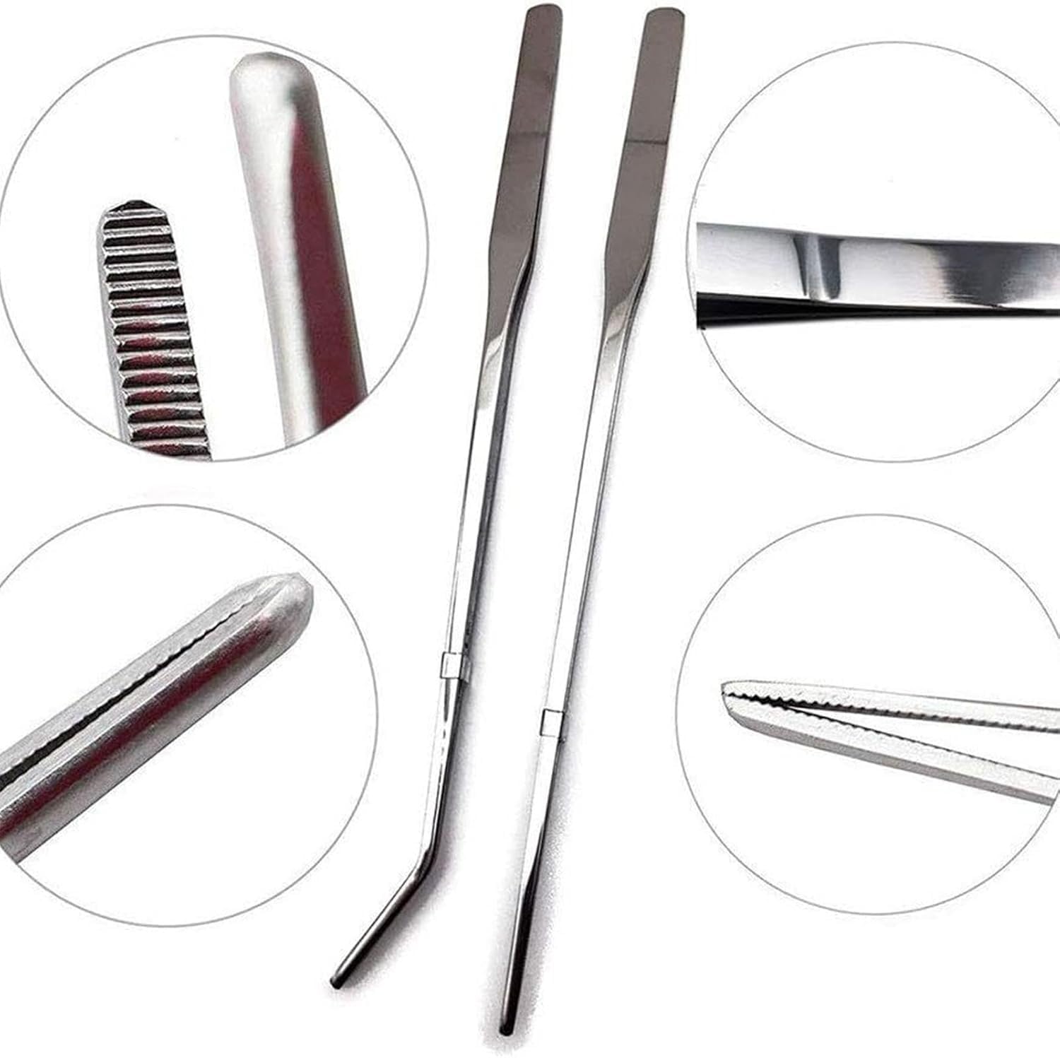 Amazon | Eculcki 水族館の給餌トング、ステンレス鋼の爬虫類用トング