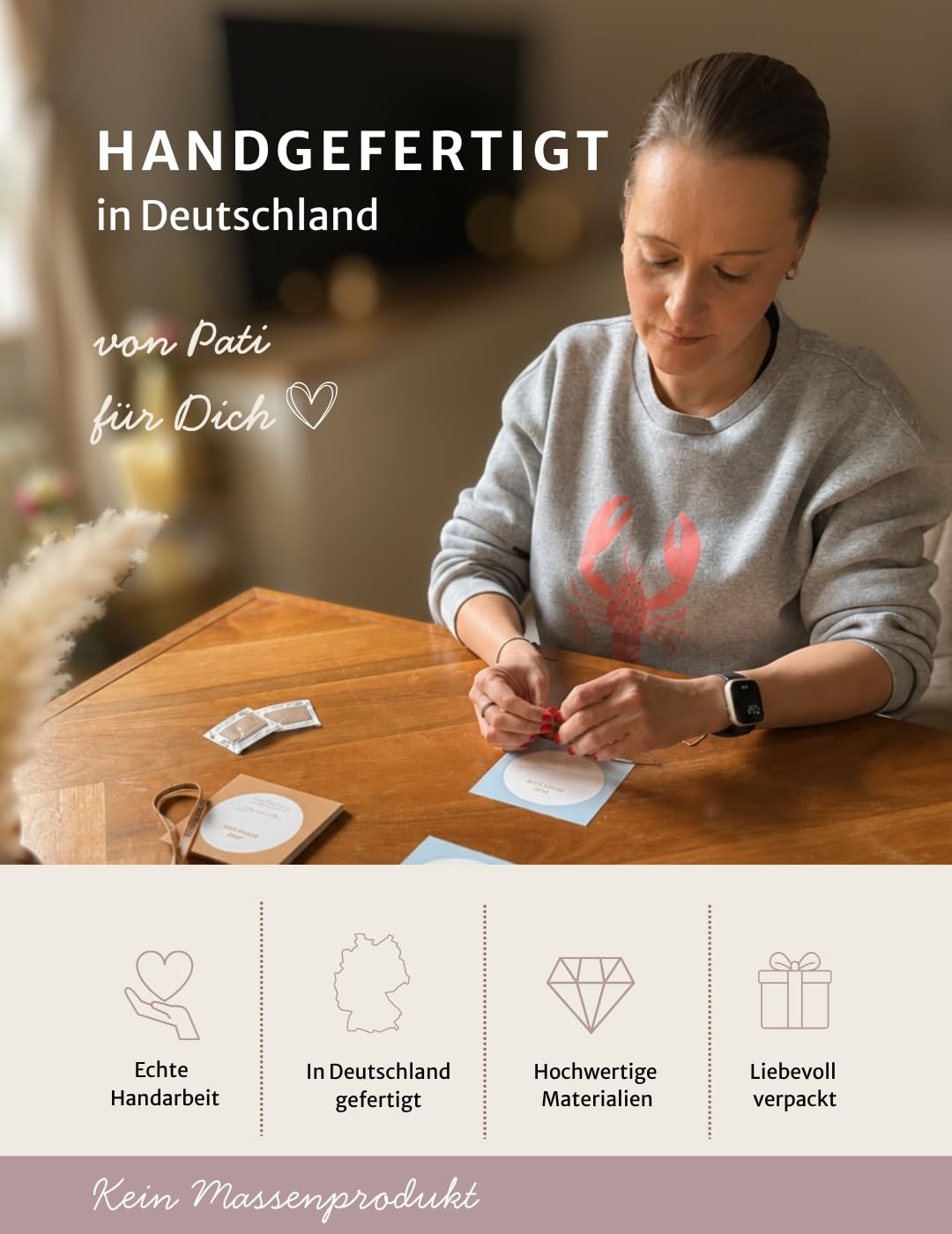 happymaker - Perlenarmbänder bunt Damen mit echten Edelsteinen, Armband Set, Schmuckschachtel, handgefertigt in Deutschland
