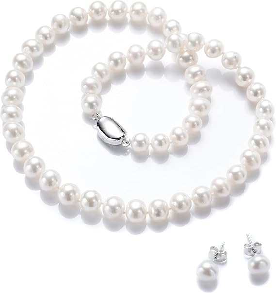 ♡ 真珠ネックレス　淡水パール　ネックレス　イヤリング　指輪　8点セット価格 楽天市場】【今だけフェア特典2付き】淡水真珠 ネックレスセット