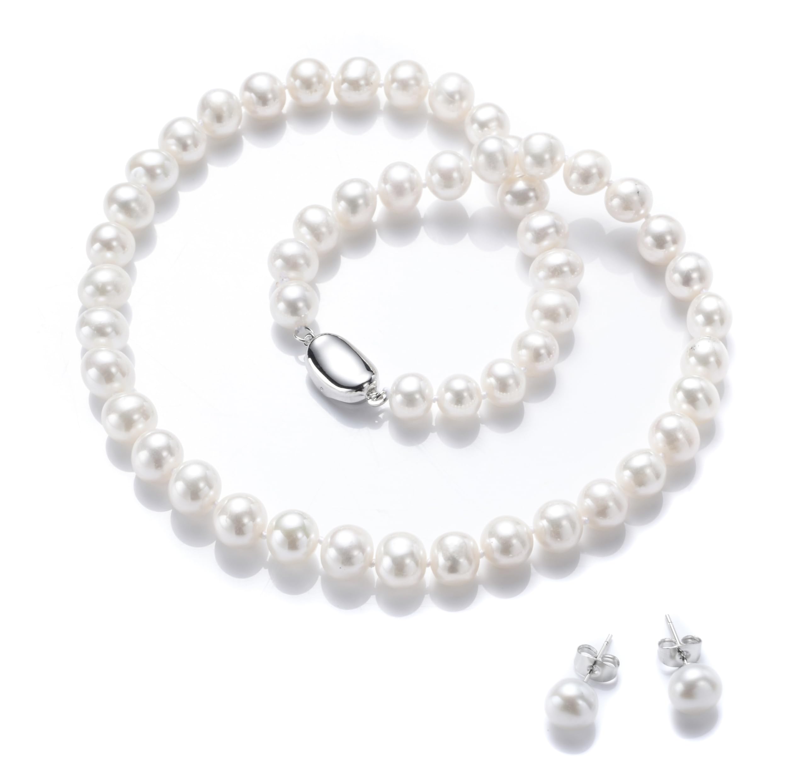 つやたま 本真珠ネックレス＆ピアスセット 8mm