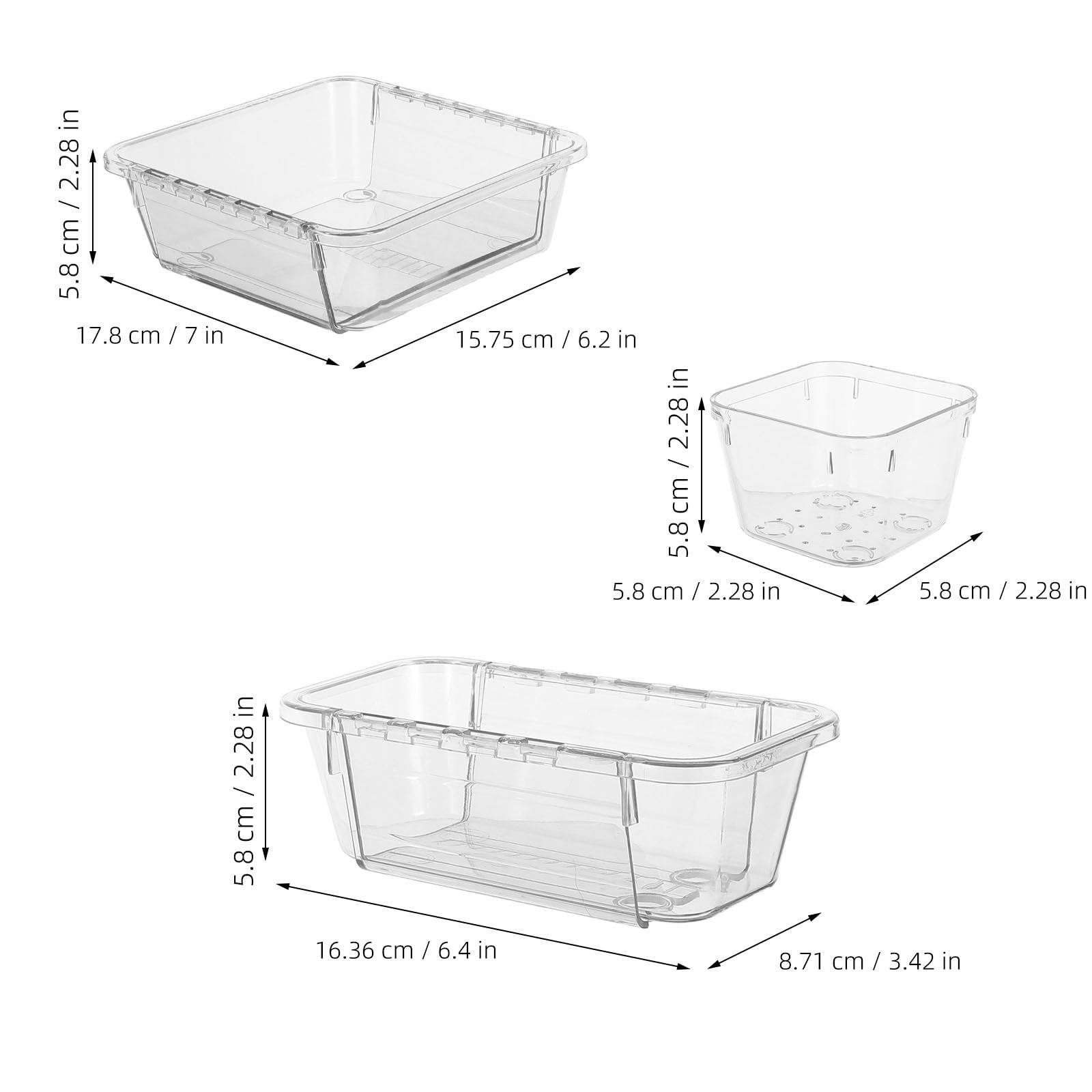 Veemoon 14 organizer per cassetti trasparenti espandibili - Impilabili e