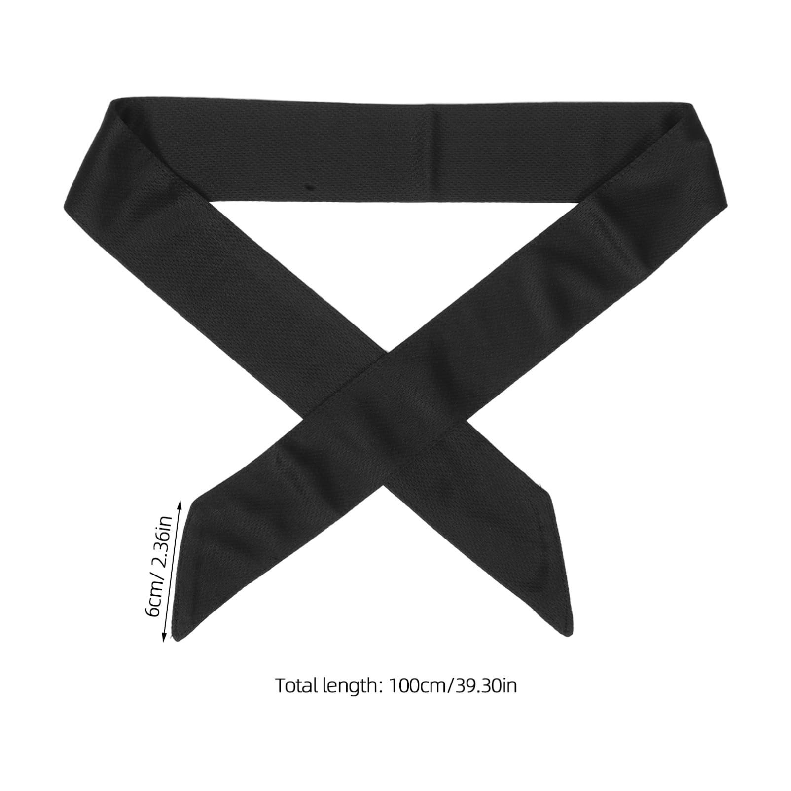 VANZACK Black Head Tie Headband Karate Sports Headband for Men Women Breathable Stretchy Quick Dry Unisex for Running Tennis - Image 3